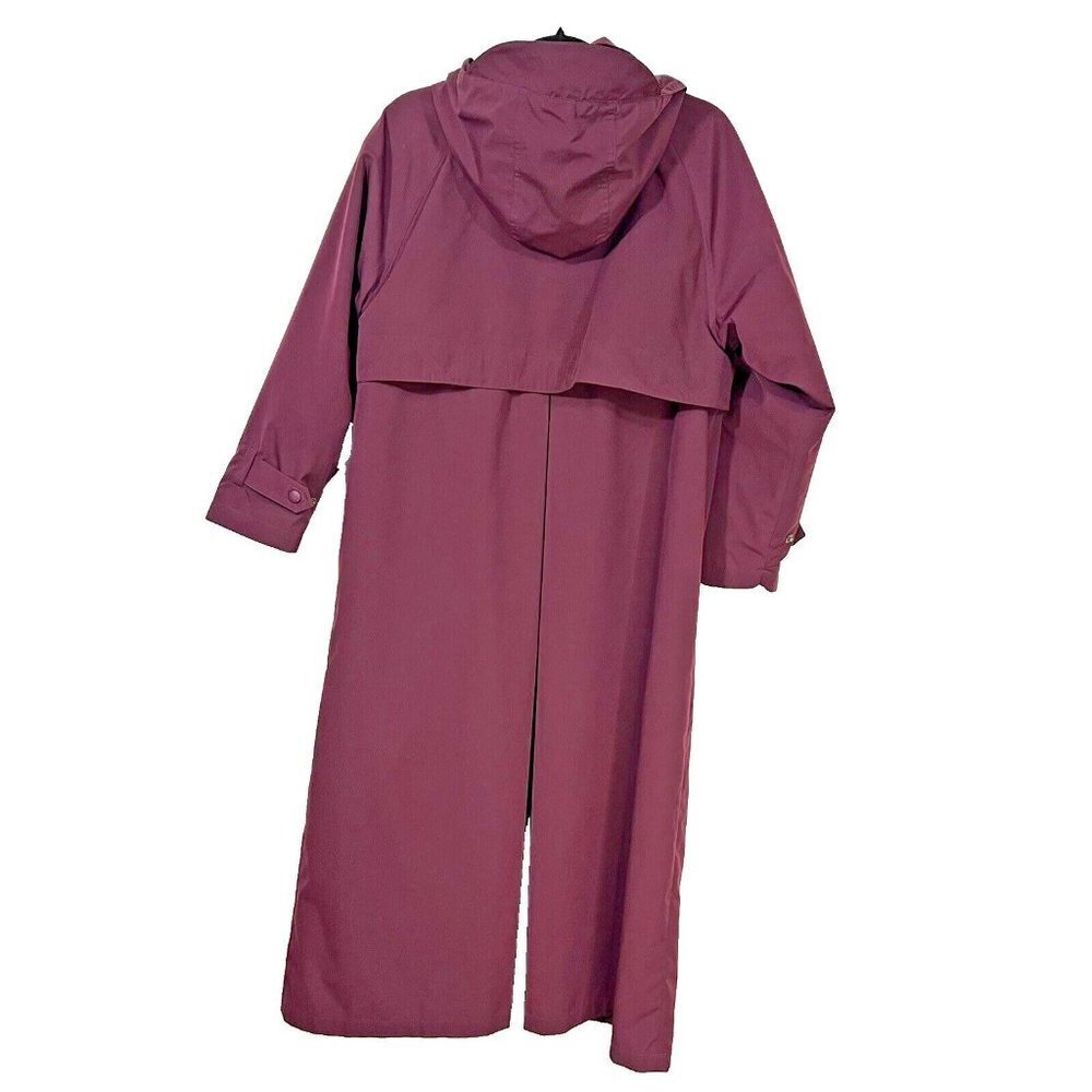 L.L. Bean Women's Long Trench Coat in Plum - Picture 2 of 13